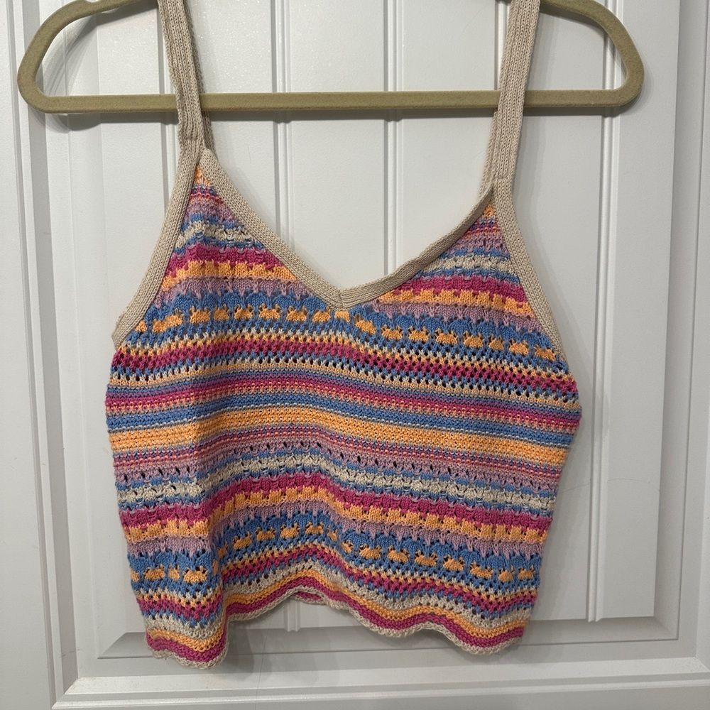 Altar'd State Colorful Knit Tank Top